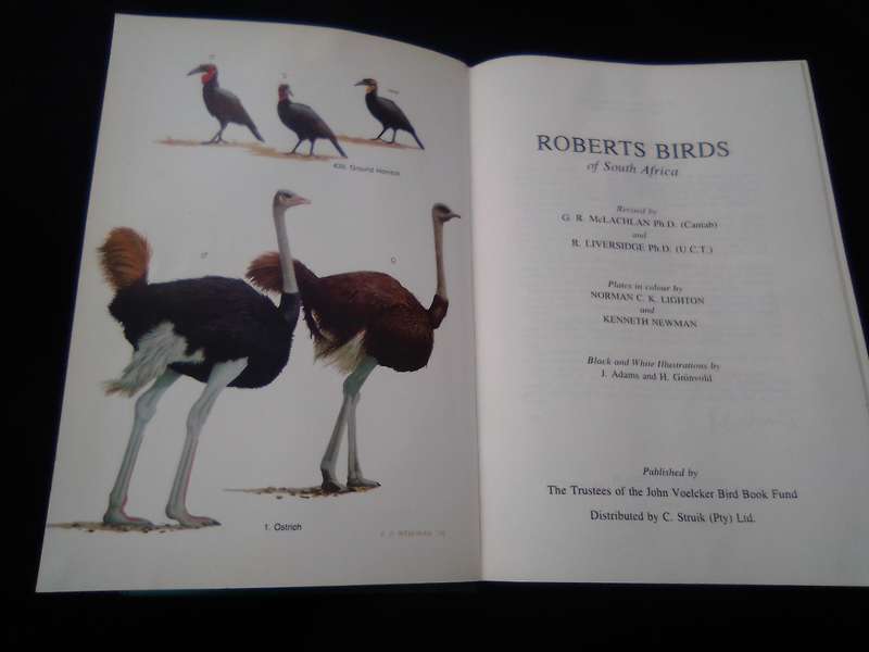1978. "Roberts Birds of South Africa" Hard cover.