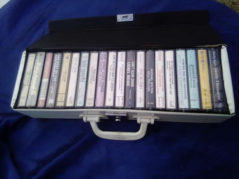 Tape Cassette carry case with 20 cassettes.