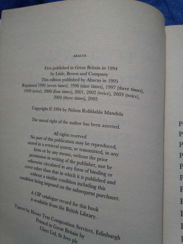 "Long Walk to Freedom". Nelson Mandela.  Soft cover.