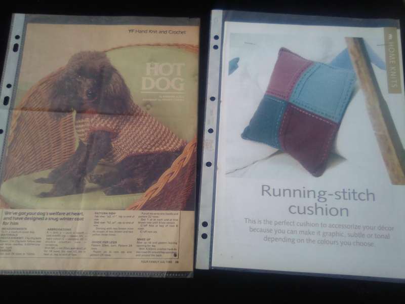 Joblot of knitting pattern s for cushions, scarves etc.