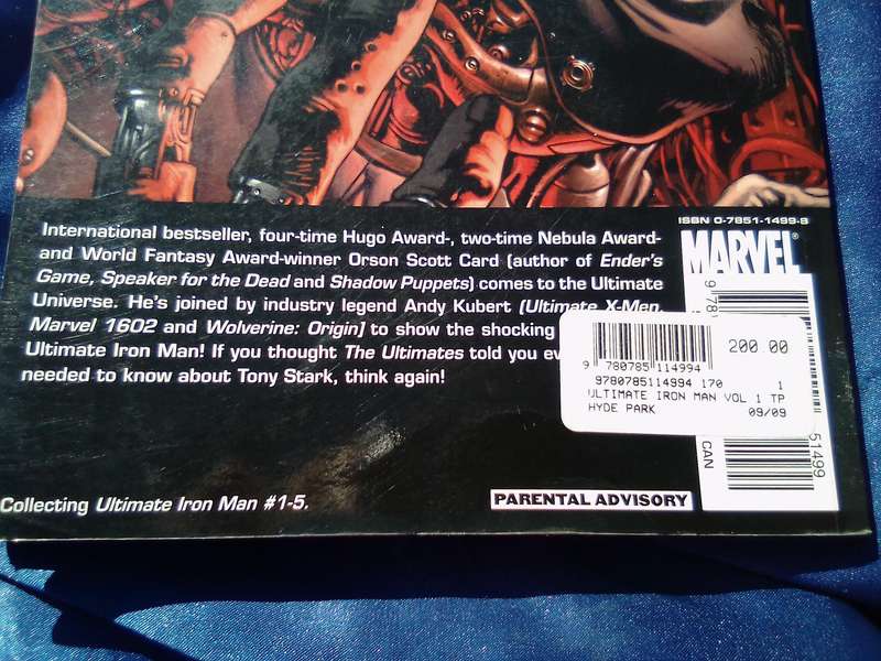 "Ultimate Iron Man" Soft   cover.