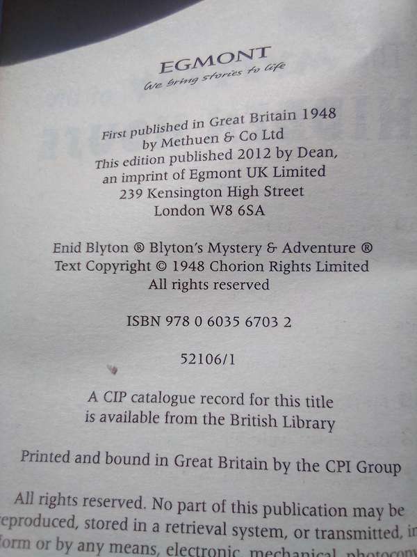 "Enid Blyton.  The Mystery of the Hidden House". Soft cover.