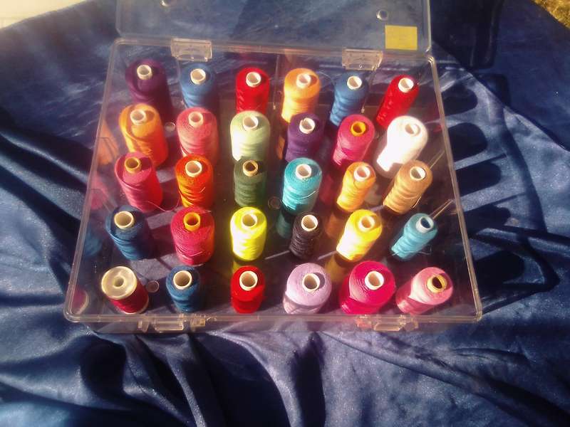 30 Reels of Sewing Cotton Threads.  In their own case.