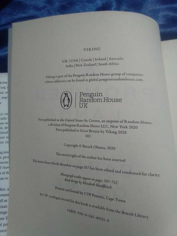 "A Promised Land"   Barack Obama.  Hard cover.