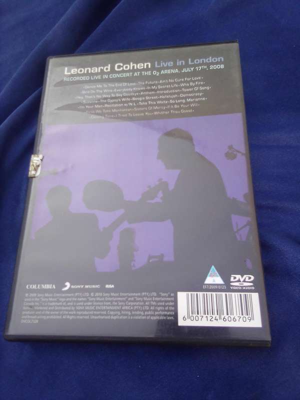 DVD Leonard Cohen.  Live in London.