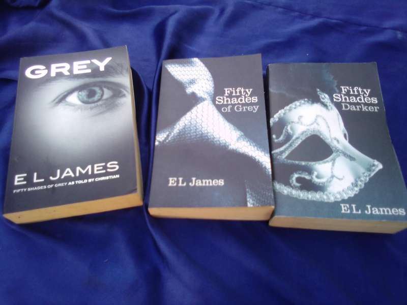 "Grey, Fifty Shades of Grey and Fifty Shades Darke Soft   cover.
