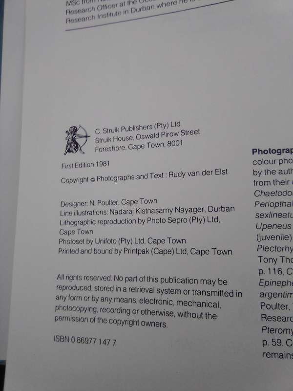 "A Guide to the Common Sea  Fishes of Southern Africa"  Hard copy.
