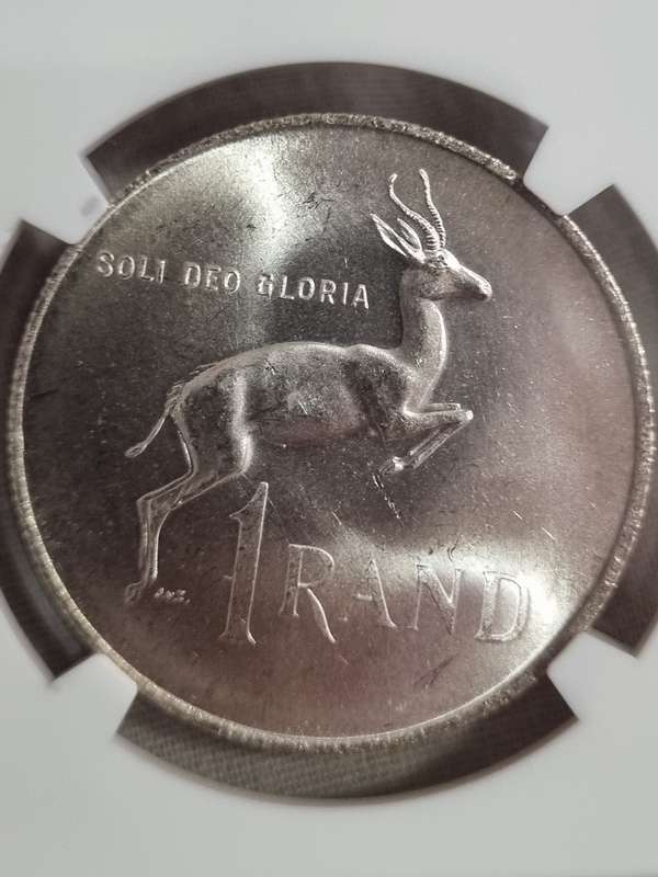 South Africa: 1968 Silver R1 English NGC MS63