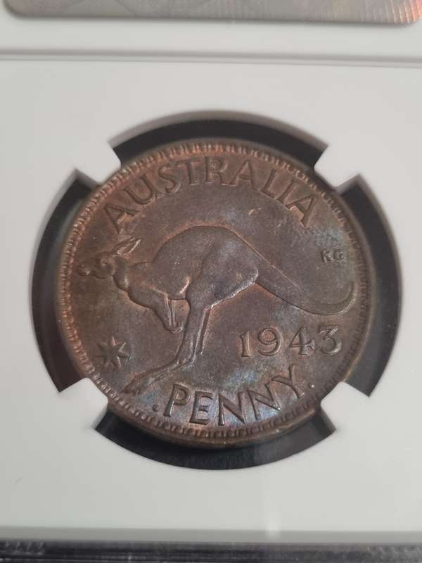 Australia: MS63BN 1943I 1 Penny