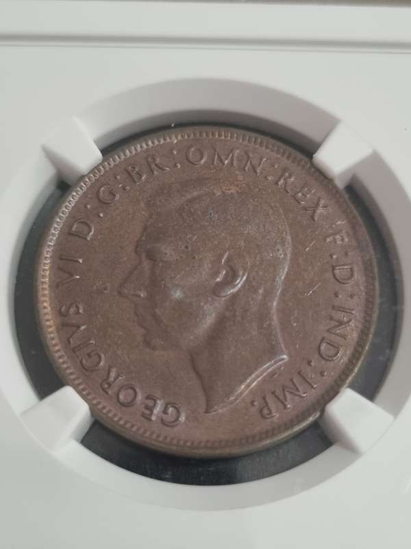 Australia: AU58BN  1943(M) 1 Penny) 1 Penny