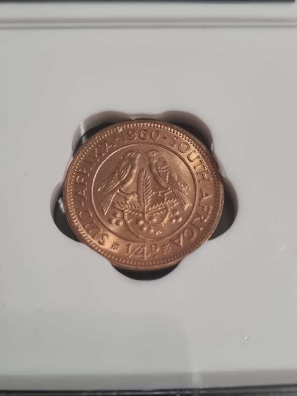 Union S.A: MS65RD 1960 Quarter Penny