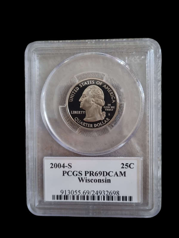 USA: 2004-S 25c,  Wisconsin PF69