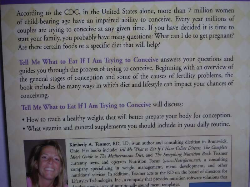 Tell Me What to Eat If I am Trying to Conceive - Paperback - Kimberly A. Tessmer