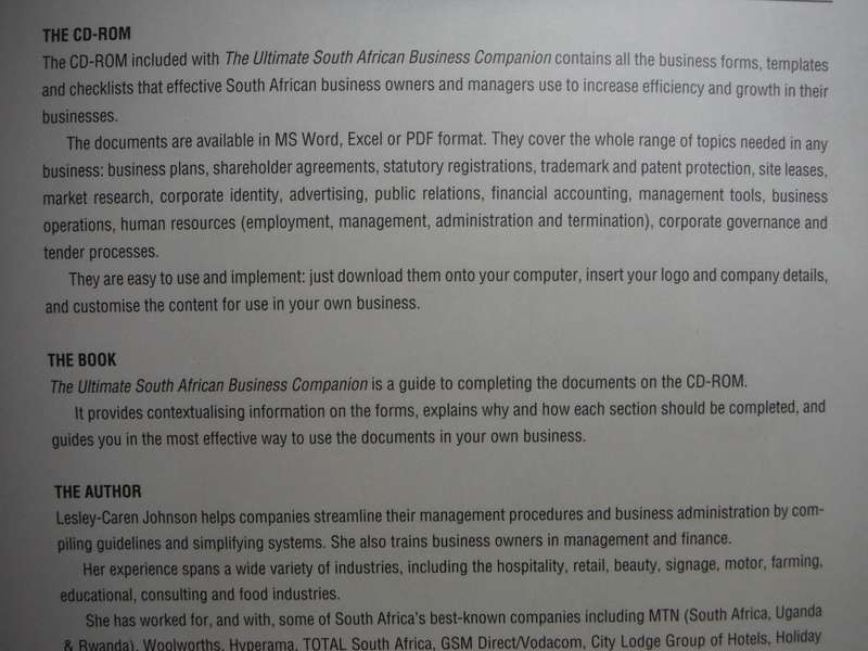 The Ultimate South African Business Companion - Softcover with CD - Lesley-Caren Johnson