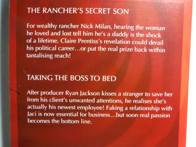 Mills & Boon 2 in 1 - Paperback - The Rancher's Secret Son and Taking the Boss to Bed