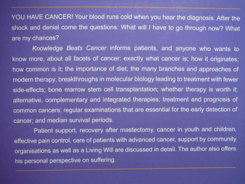 Knowledge Beats Cancer - Softcover - Albert Stegmann Alberts