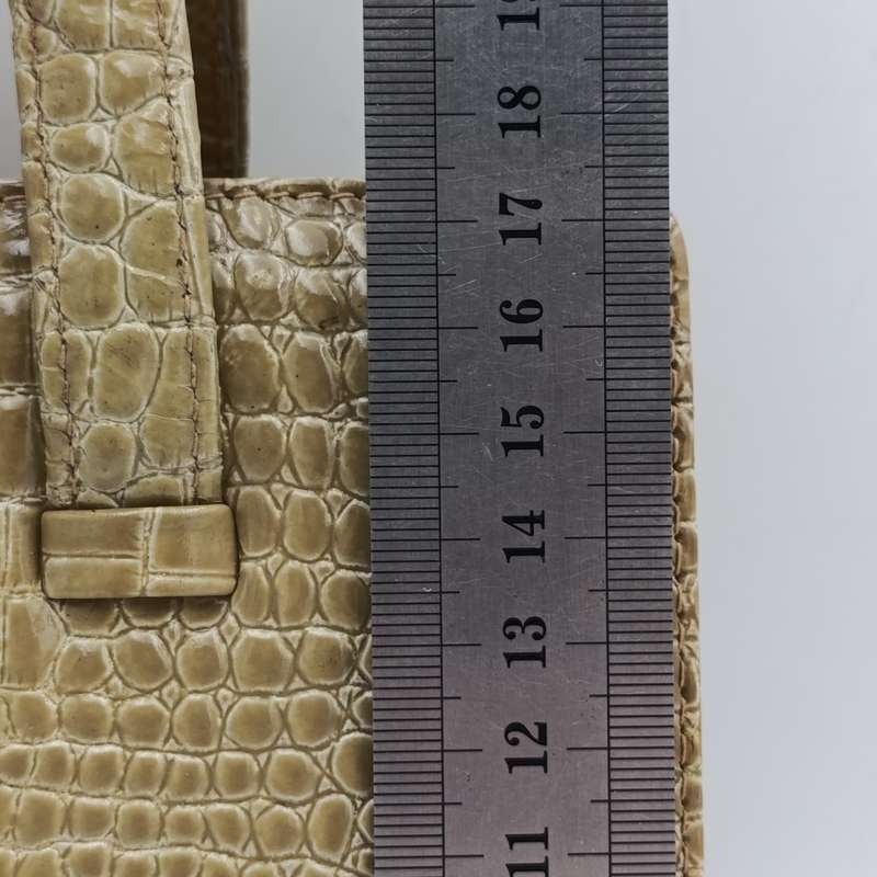 Vintage genuine leather dark beige handbag with purse some marks on the inside bat leather