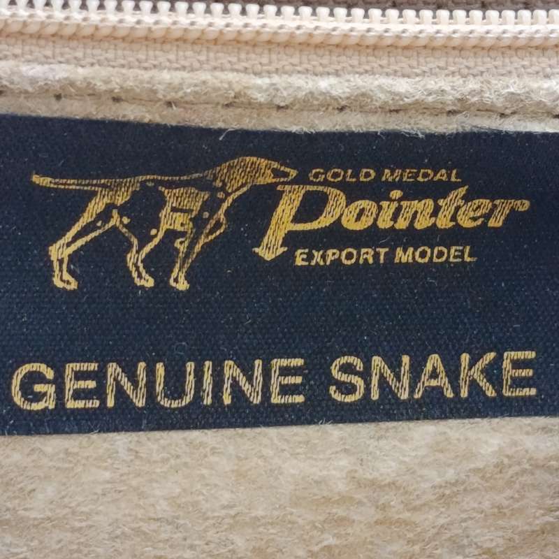Gold medal Pointer export model genuine snake leather clutch bag