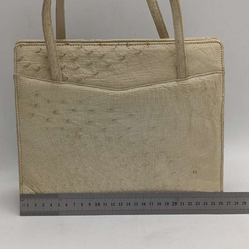Vintage ostrich leather handbag very good condition + small purse