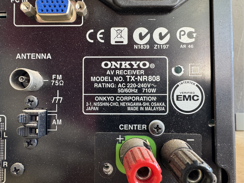 2x Onkyo AV Receivers  TX-SR707 & TX-NR808  Sold As Is for Spares/Repair