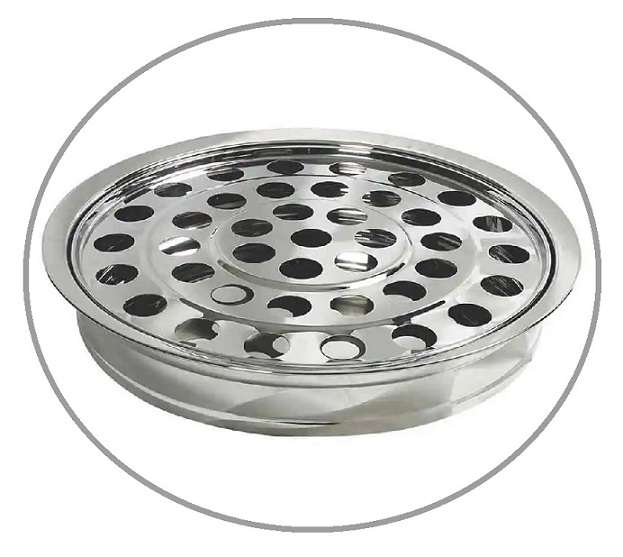 Holy Communion Tray Round Silver-polished 40-hole Stainless-steel Tray