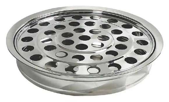 Holy Communion Tray Round Silver-polished 40-hole Stainless-steel Tray