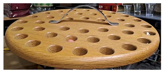 Holy Communion Tray Oakwood Communion Tray 40-hole