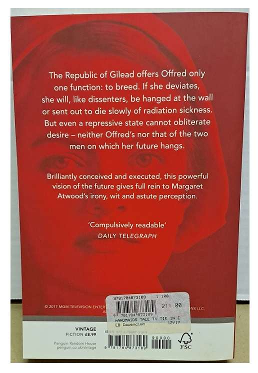 Book The Handmaid's Tale 9781784873189 Margaret Atwood softcover 324 pgs