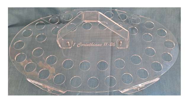 Holy Communion Tray Perspex Tray 40-hole