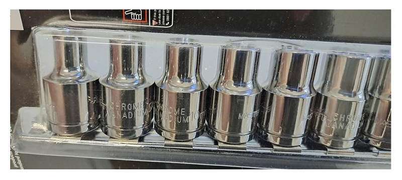Mastercraft Socket Set 20 piece Chrome Vanadium Metric 1/2 inch drive R750,00