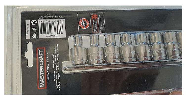 Mastercraft Socket Set 20 piece Chrome Vanadium Metric 1/2 inch drive R750,00