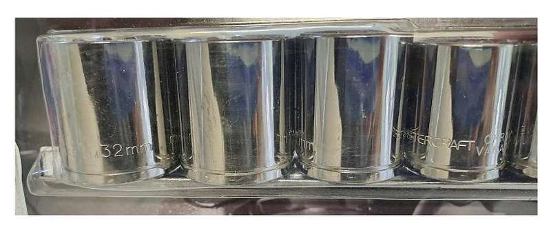 Mastercraft Socket Set 20 piece Chrome Vanadium Metric 1/2 inch drive R750,00
