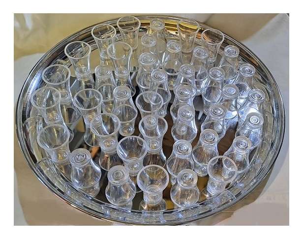 Holy Communion Tray Stainless Steel 35 cm with Cups
