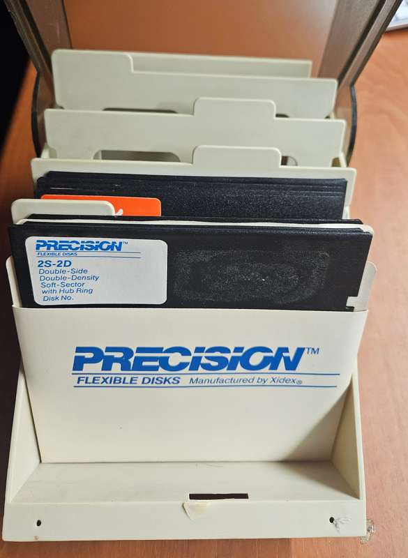 Vintage Floppy Disk Caddy with 10 x 360K Floppy disks