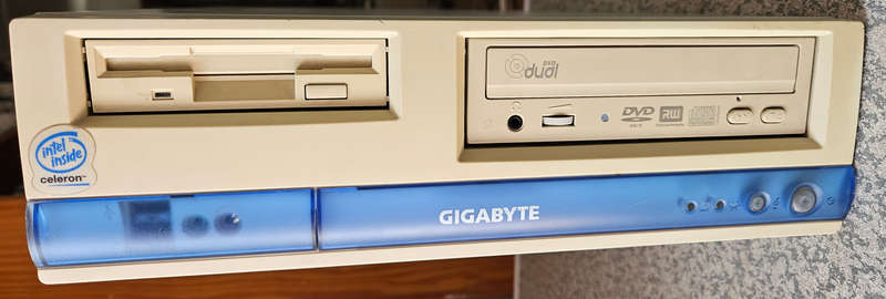 Vintage Gigabyte Micro-ATX Desktop PC.