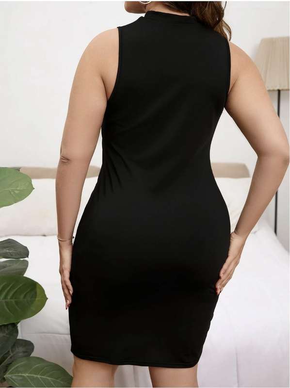 SHEIN Essnce Plus Solid Bodycon Dress 2XL