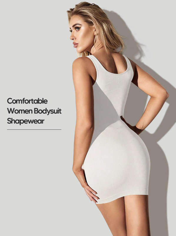 Sexy V Neck Tummy Control Shapewear Slip Dress