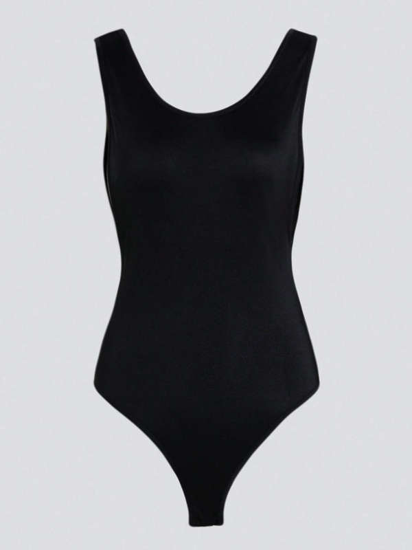 Flirla Solid Tank Bodysuit - XL