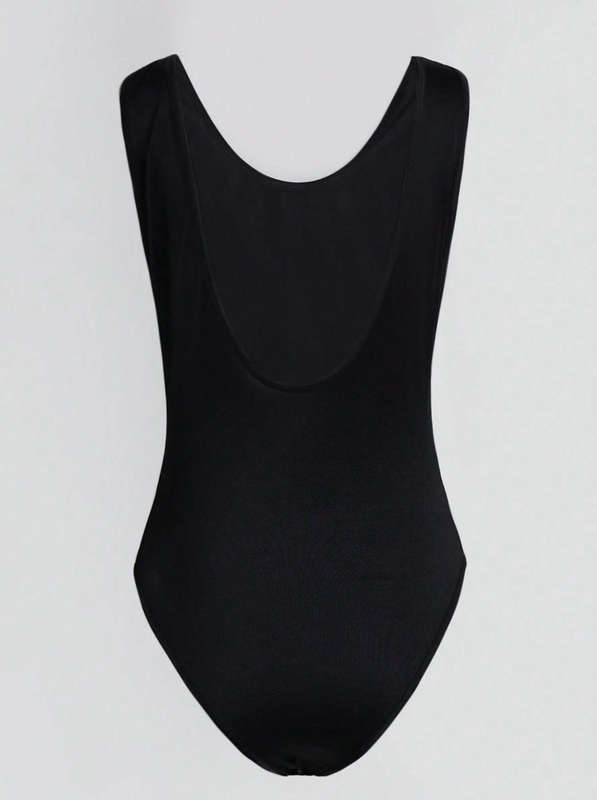 Flirla Solid Tank Bodysuit - XL