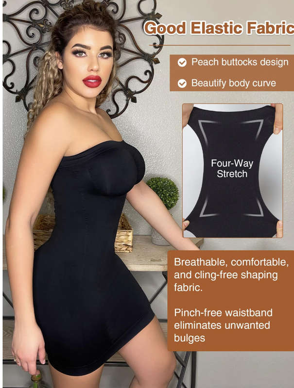 Detachable Straps Tummy Control Butt lift Shapewear Slips