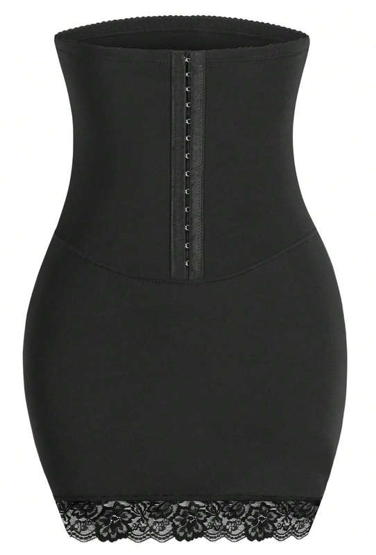 Hook And Eye Front Lace Trim Shapewear Slips