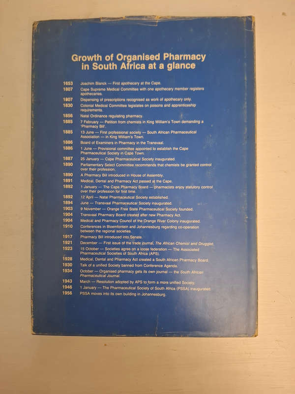 A history of organised pharmacy in South Africa, 1885-1950 (Mike Ryan)