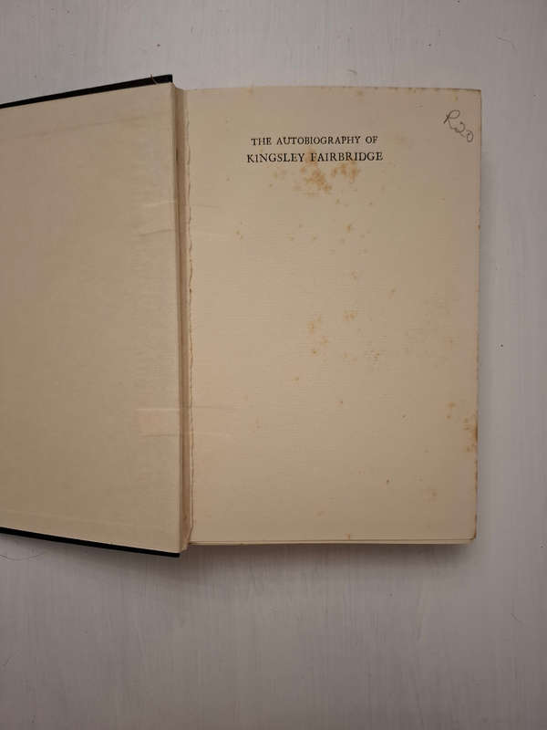 The Autobiography of Kingsley Fairbridge