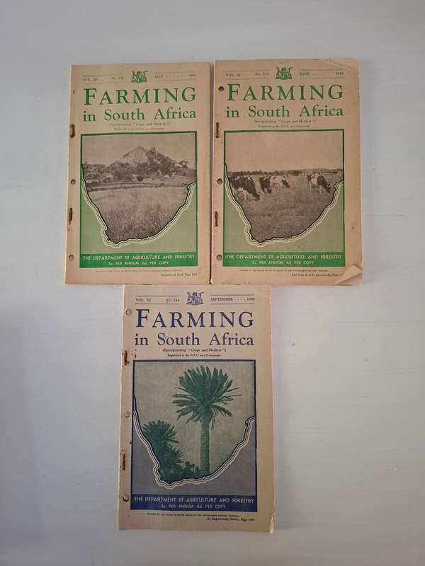 3 X Farming in South Africa, Vol. 20 1945