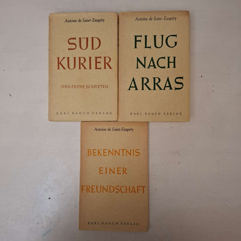 3 X Antoine de Saint-Exupery books (German)