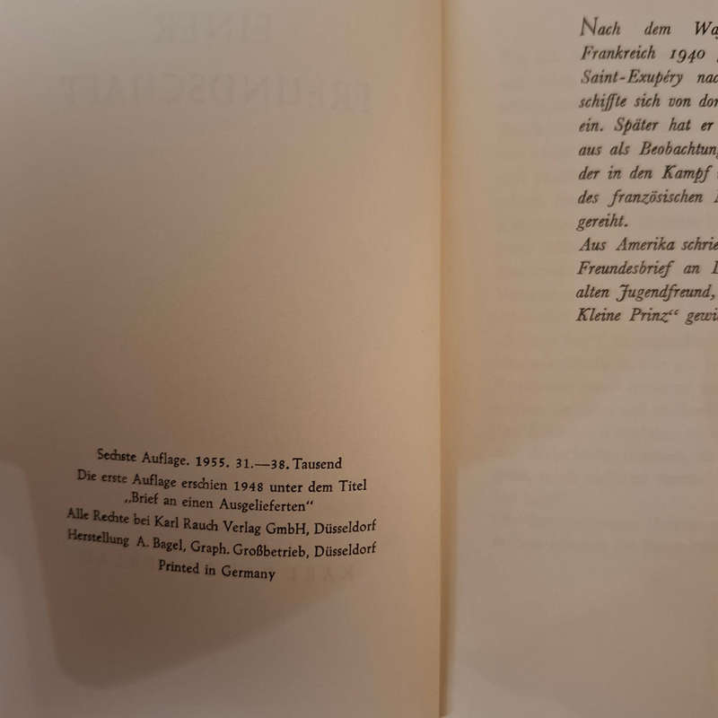 3 X Antoine de Saint-Exupery books (German)