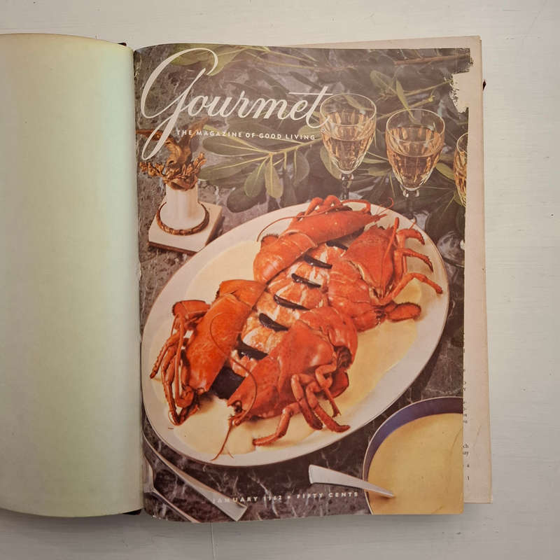 2 X Bound volumes of "Gourmet" magazine 1958 and 1962
