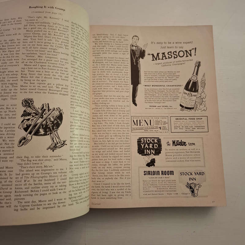 2 X Bound volumes of "Gourmet" magazine 1958 and 1962