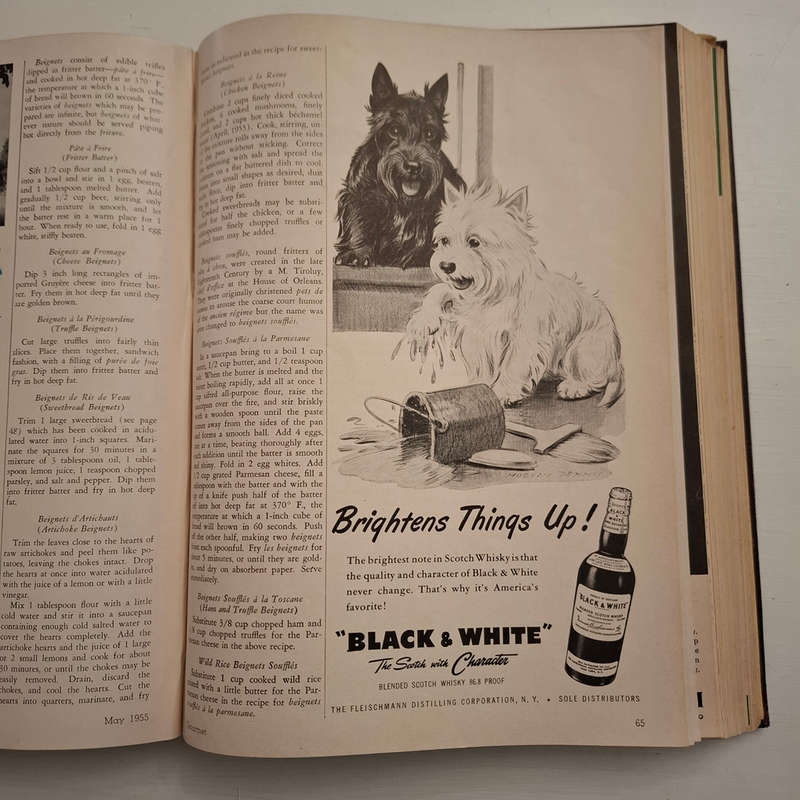 2 X Bound volumes of "Gourmet" magazine 1958 and 1962