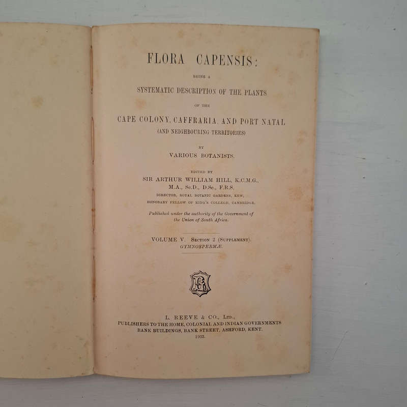 Flora Capensis: Being a Systematic Description of the Plants of the Cape Colony, Caffraria and Port